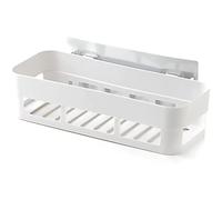 Sonew Caddy de Douche en Plastique, Organisateur D'étagère de Douche Adhésif pour Salle de Bain à la Maison (WHITE)