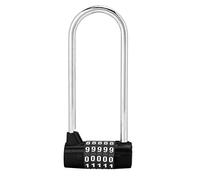 Sonew Cadenas à combinaison à 5 chiffres en alliage sécurité en forme de U Verrouillage du code Serrure de verrouillage du casier très long avec serrure à code(noir)