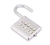 Sonew Cadenas à Combinaison à 5 Chiffres, Robuste et Fiable, pour Boîte à Outils de Clôture de Gymnastique Scolaire, Alliage de Zinc argenté (10 clés électriques argent)