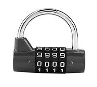 Sonew Cadenas à combinaison de code à 4 chiffres, casier de gymnase, verrou de sécurité par mot de passe pour salle de sport, école, valise de voyage pour employé(Black)