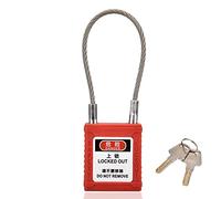 Sonew - Cadenas de sécurité ingénierie non conducteur - Cadenas de sécurité à corps long - Rouge