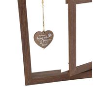 Sonew Cadre Photo Rotatif Double Face en Bois pour Chien avec Pendentif en Forme de Cœur pour Monuments Commémoratifs d'animaux et Décoration de la Maison
