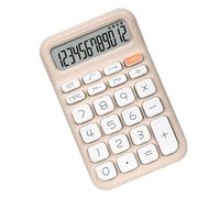 Sonew Calculatrice Calculatrice Portative ABS à 12 Chiffres avec Grand écran pour Le Bureau des étudiants en Gris (Thé au Lait)