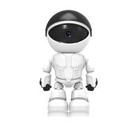 Sonew Caméra Intérieur Connecté, Caméra sans Fil en Forme de Robot, Vidéo HD 1080p 2 Voies Audio Téléphone à Distance 355 Degrés Détection de Mouvement de Suivi Automatique Horizontal, pour L'école