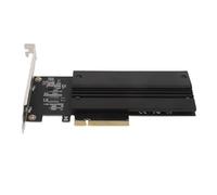 Sonew Carte Adaptateur NVMe PCIe pour Deux SSD M.2, Extension PCIe 4.0 X8 avec Refroidissement, Prend en Charge 2280/2260/2242/2230