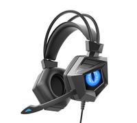 Sonew Casque de Jeu Filaire Professionnel pour PC et Console, Conception Ergonomique avec Isolation Phonique et Bleu (Bleu Noir)