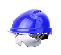 Sonew Casque de Sécurité, 4 Couleurs en Option Hard Hat Defender avec Visière, Casque de Sécurité avec Harnais à 6 Points pour la Construction de Sites Portuaires de Pont(Bleu)