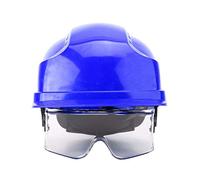 Sonew Casque de Sécurité Defender, Casque de Sécurité avec Lunettes de Protection, Casque de Sécurité, Casque À Visière, Lunettes Intégrées À Casque Dur, Casque de Chantier