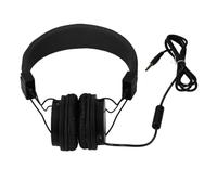 Sonew Casque Filaire Polyvalent de 3,5 Mm avec Microphone pour la Musique, Les Appels et Les Jeux - Conception Pliable pour PC, Ordinateur Portable, Tablette et Téléphone (Black)