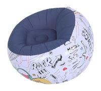 Sonew Chaise Longue Gonflable Floquée en PVC de qualité Supérieure, Motif Graffiti, canapé Gonflable Portable avec Conception Ergonomique pour Une Utilisation Intérieure et Extérieure, Décoration de