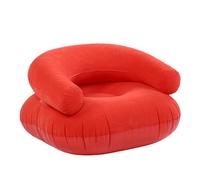 Sonew Chaise Longue Gonflable Gonflable en PVC, canapé Portable floqué, Conception en Forme de U pour Sièges de Balcon (Rouge)
