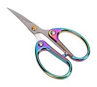 Sonew Ciseaux Artisanaux en Acier Inoxydable de qualité Supérieure, Haute dureté, Conception Ergonomique, Coupe Facile, or Vintage (COLORFUL)