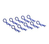 Sonew Clips de Coquille de Voiture RC Metal Premium avec Conception de Forme R Sécurisée pour 1/5 1/6 /8/10 RC Modèles, Couleur or, Ensemble de 10 (BLUE)