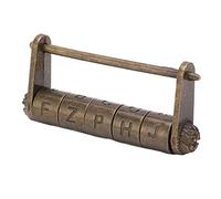 Sonew Combinaison de Cadenas Antique Vintage en Alliage de Zinc, Design Rétro, Lettres Anglaises Uniques, Verrouillage par Mot de Passe pour Armoire et Cadeau