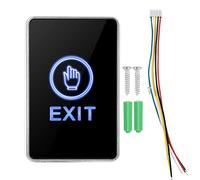 Sonew Commutateur de bouton de dégagement de sortie de porte de capteur tactile avec lumière LED, panneau de capteur tactile NO NC COM Bouton de commutateur de contrôle d'accès de sortie