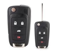 Sonew Coque de Rechange pour clé de Voiture à 4 Boutons avec Position Précise de la clé pour Camaro Cruze Malibu Sonic Spark Volt 2010-2013