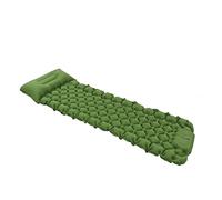 Sonew Coussin de Couchage de Camping Gonflable Léger, avec Oreiller à Arc intégré et Pompe à Pied pour Les Aventures en Plein Air (Olive Verte)