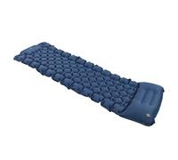 Sonew Coussin de Couchage de Camping Gonflable Léger, avec Oreiller à Arc intégré et Pompe à Pied pour Les Aventures en Plein Air (Bleu foncé)