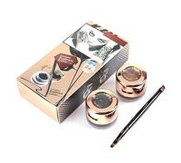 Sonew Crème à sourcils Eyeliner 2 en 1, Crème Hydratante pour Les Sourcils Eyeliner, Outil Cosmétique de Maquillage Des Yeux Fumés Brun + Noir