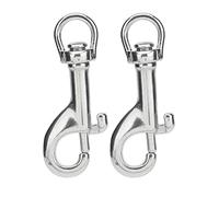 Sonew Crochet à Boulons à une extrémité, Crochet Rotatif à Ressort en Acier Inoxydable 316 avec Fermeture Sécurisée pour la Plongée, la Pêche, le Bateau, les Porte-clés, les Colliers