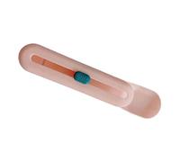 Sonew Cuillère Ergonomique pour Chat avec Bouton Poussoir pour Une Alimentation Facile - Mangeoire Portable pour Animaux de Compagnie (Pink)