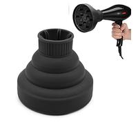 Sonew Diffuseur de Sèche-cheveux en Silicone, Diffuseur de Sèche-cheveux Pliable de 5 Couleurs pour Sèche-cheveux de Calibre de 1,4 à 2 Pouces (Le noir)