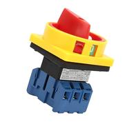 Sonew Disjoncteur de Charge 25 A 32 A, Interrupteur D'alimentation à Came 3 Pôles 2 Positions, avec Protection des Doigts pour Machines-outils, Machines, Produits Chimiques, Textiles (32A)