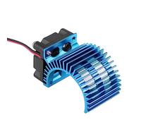Sonew Dissipateur de Chaleur avec Ventilateur de Refroidissement pour Moteur 540/550 de Voiture électrique RC à échelle 10, Accessoire en Aluminium (BLUE)