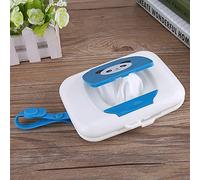 Sonew Distributeur de Lingettes de Voyage pour bébé avec un Design Mignon et une Sangle Portable - Étui à Mouchoirs aux Couleurs Vives (panda bleu)