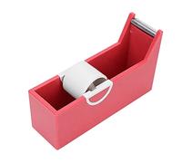 Sonew Distributeur de Ruban Adhésif, Tête de Dent Pointue, Base Antidérapante, avec Rouleau Lisse, pour Bureau, Salon de beauté, Maison, Vie Quotidienne (rouge)