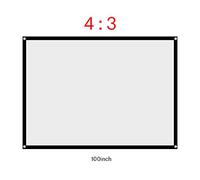 Sonew Écran de Projection Pliant 4: 3, Rideau Pliable pour Une Installation et Une Utilisation faciles du projecteur, adapté au cinéma à Domicile et à Un écran de Projection extérieur (100 Pouces)