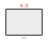 Sonew Écran de Projection Pliant 4: 3, Rideau Pliable pour Une Installation et Une Utilisation faciles du projecteur, adapté au cinéma à Domicile et à Un écran de Projection extérieur (84 Pouces)