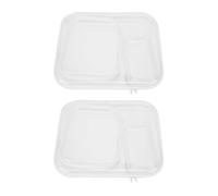 Sonew Ensemble de 6 étuis Transparents à Coque Rigide avec Fermeture éclair, Transparents, Résistants à l'eau, Résistants à L'écrasement, Pochettes de Rangement Rigides, étuis de (6PCS)