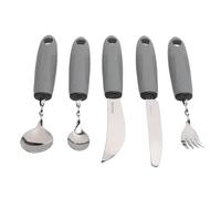 Sonew Ensemble de Couverts Adaptés, Cuillère et Fourchette Lestées pour les Personnes Souffrant de Tremblements des Mains, de la Maladie de Parkinson ou âgées, avec Manches Antidé