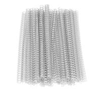Sonew Ensemble de Dos de Reliure à Double Fil, 100 Pièces, pour capacité de 20 Feuilles, 3: Pas, 34, Diamètre 6.4mm (SILVER)
