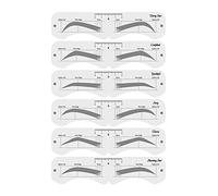 Sonew Ensemble de Moules à Sourcils, 24 Formes Réutilisables, Pochoir à Sourcils en PEVA avec Bande élastique, Outil de Maquillage DIY pour Débutants et Professionnels (4)