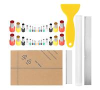 Sonew Ensemble de Moules de Coupe d'argile, 37 Pièces, avec Panneau de Support en Acrylique et Grattoirs pour la Décoration de Gâteaux en Poterie