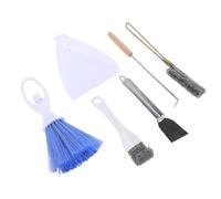 Sonew Ensemble de Nettoyage d'oiseaux, Kit d'outils de Balayage, Accessoires en Acier Inoxydable pour Perruches, Entretien des Petits Animaux, 6 Pièces