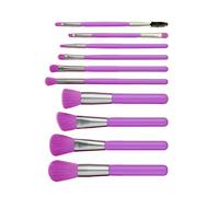 Sonew Ensemble de Pinceaux de Maquillage, 10 Pièces, Pinceaux de Maquillage pour le Visage avec Manche en Bois Souple avec Fibres Artificielles de qualité Supérieure, pour Femmes,