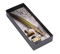 Sonew Ensemble de Plumes et Plumes Vintage Elegance, écriture Confortable avec Plume en Acier Inoxydable, Ensemble de Calligraphie Exquis, Idéal pour les Aînés, les Enseignants