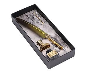 Sonew Ensemble de Plumes et Plumes Vintage Elegance, écriture Confortable avec Plume en Acier Inoxydable, Ensemble de Calligraphie Exquis, Idéal pour les Aînés, les Enseignants