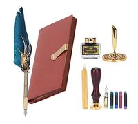 Sonew Ensemble de Stylos de Calligraphie Dip avec Stylo Plume, Outil de Laque et Coffret Cadeau pour Carnet de Notes en Relief (SP139033 Bleu Tibétain)