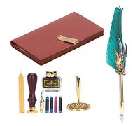 Sonew Ensemble de Stylos de Calligraphie Dip avec Stylo Plume, Outil de Laque et Coffret Cadeau pour Carnet de Notes en Relief (SP139035 vert foncé)