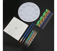 Sonew Ensemble d'outils de Peinture sur Pierre - Kit de Peinture sur Pierre à Faire Soi-même, 24 Pièces, avec Points, Pochoirs et étui Portable (Acrylique)