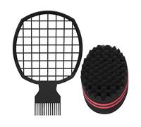 Sonew Éponges de Cheveux pour Hommes Noirs Boucles, Cheveux Torsion Peigne éponge pour les Curl Salon Salon Professionnel Portable Afro Hair Sponge Curl Peigt de