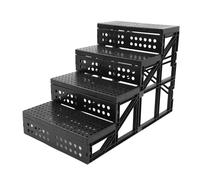 Sonew Escaliers pour Chiens Réglables Résistants au Glissement - Escalier de Compagnie Pliable avec Surface Non Glissée pour Les Petits Chiens pour Accéder à des Lits et des Canapés Hauts