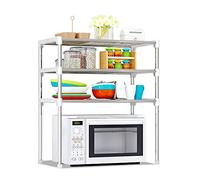 Sonew Étagère de Four à Micro-Ondes, étagère de Four à Micro-Ondes à 3 Niveaux, étagère de Rangement de Cuisine Multifonctionnelle Robuste, étagère de Four à Micro-Ondes pour (3 Niveaux)