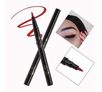 Sonew Eye liner couleur liquide waterproof, Crayon pour les yeux colorés, Effets durables et naturels créent un maquillage idéal pour Noël et le nouvel an(06# red)