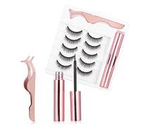 Sonew Faux Cils Magnetique, 5 Paires de Faux Cils Avec Un Aspect Naturel Aucune Colle Nécessaire - Pince À Cils D'extension, Faux Cils Magnétique Eyeliner Kit, Faux Cils Magnétiques