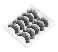 Sonew Faux Cils Naturel, Lot de 5 Paires de Faux Cils épais Réutilisables (008)